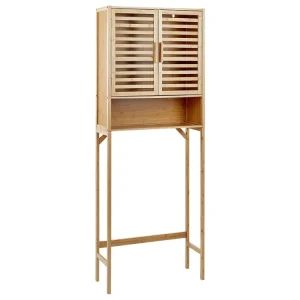 Armadietto da bagno legno di bambù chiaro OKARCHE