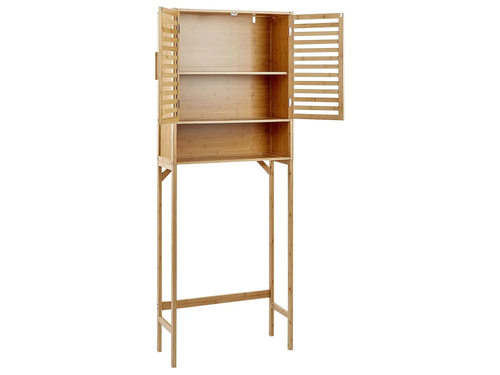 Armadietto da bagno legno di bambù chiaro OKARCHE