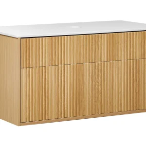 Armadietto da bagno legno chiaro 100 x 52 cm BEXTI