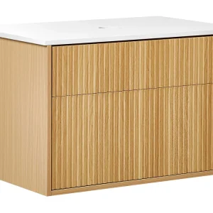 Armadietto da bagno legno chiaro 80 x 52 cm BEXTI