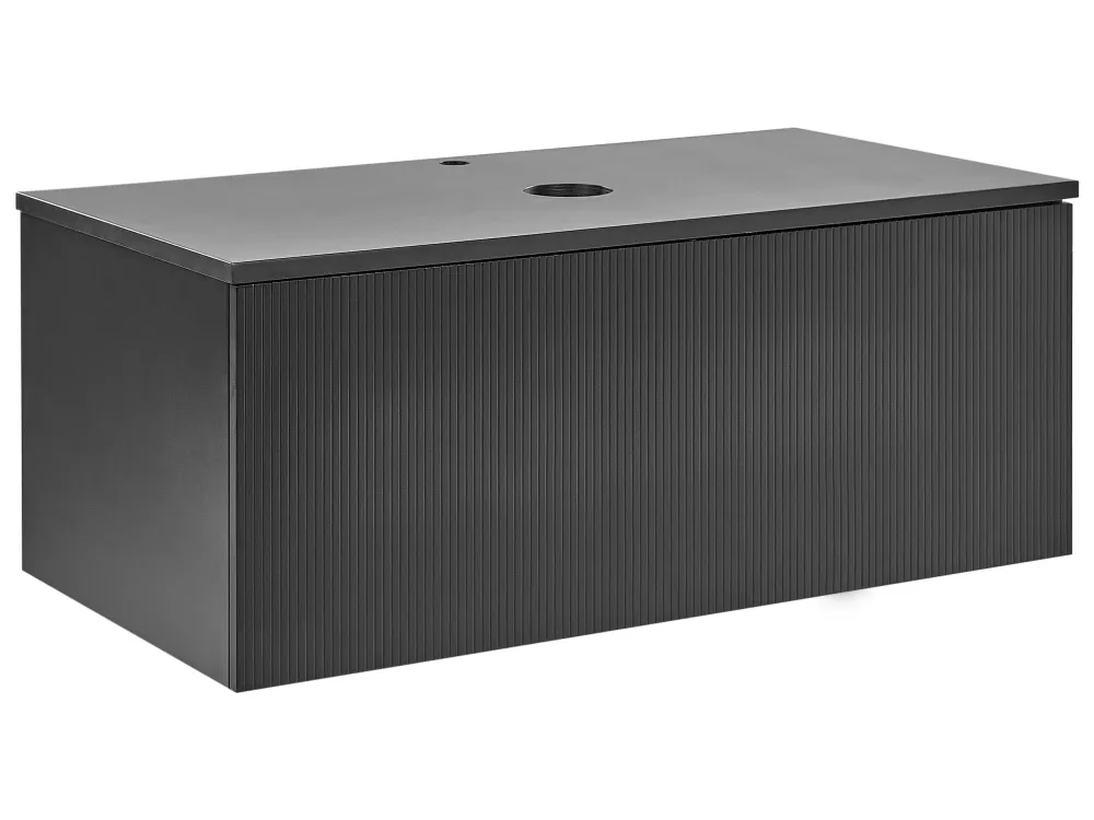 Armadietto da bagno nero 100 x 52 cm ALZIRA