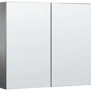 Armadietto da bagno nero con specchio 80 x 70 cm NAVARRA