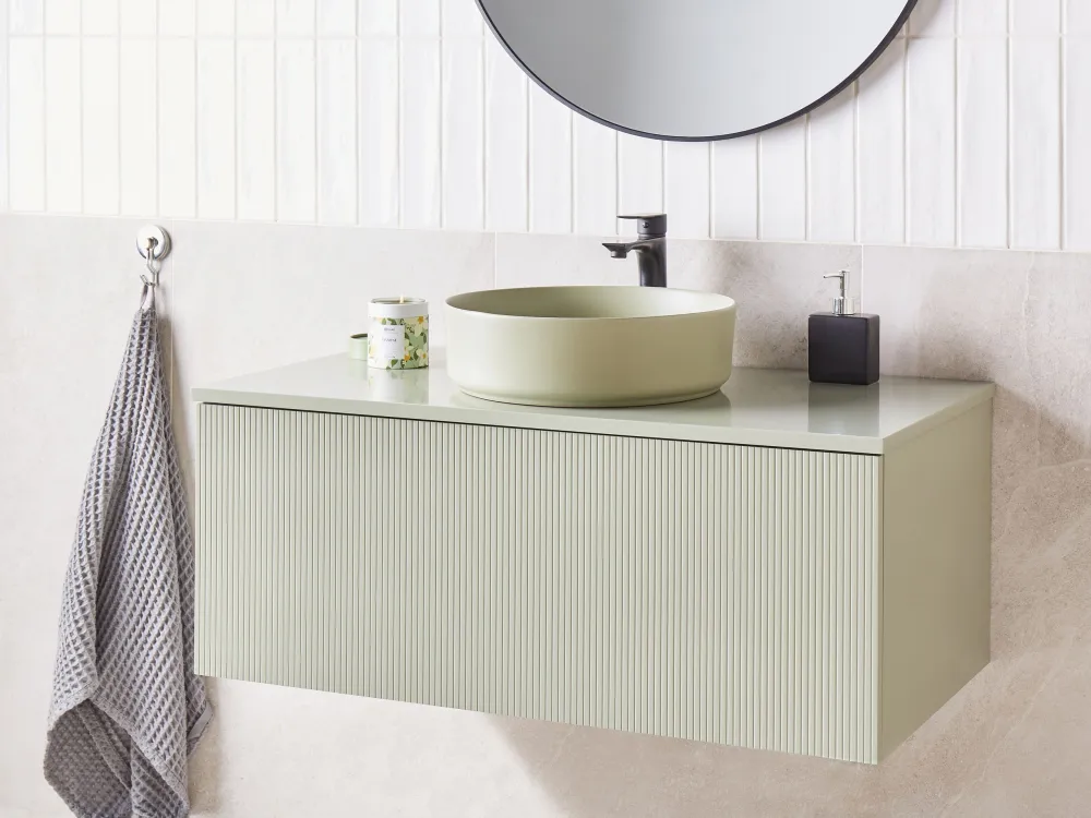 Armadietto da bagno verde 100 x 52 cm ALZIRA