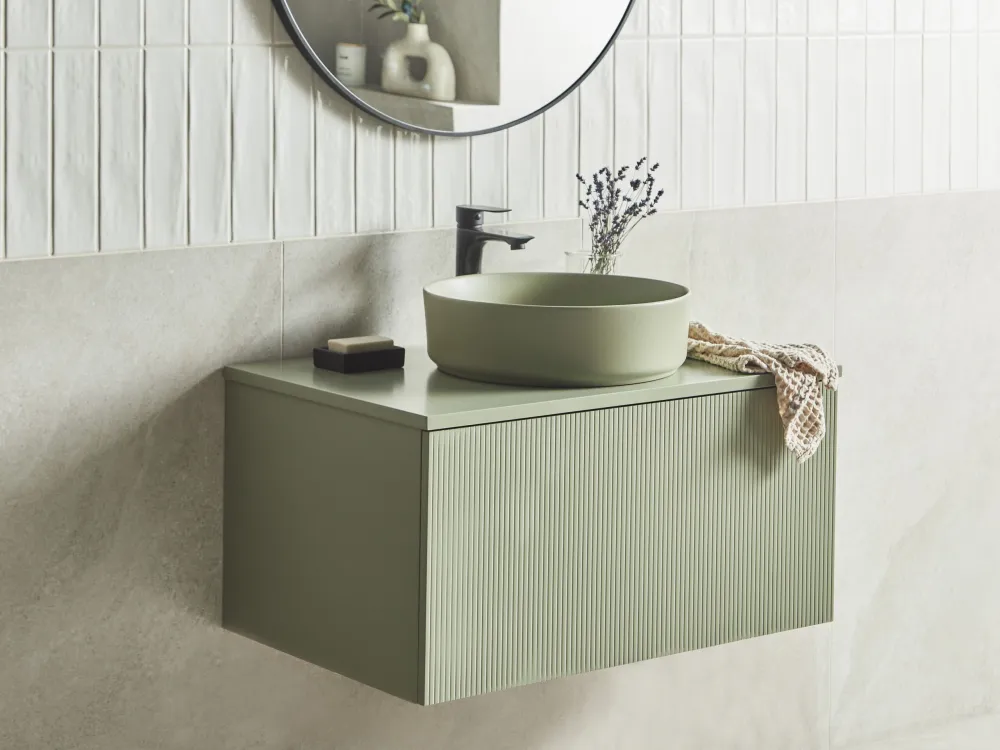 Armadietto da bagno verde 80 x 52 cm ALZIRA