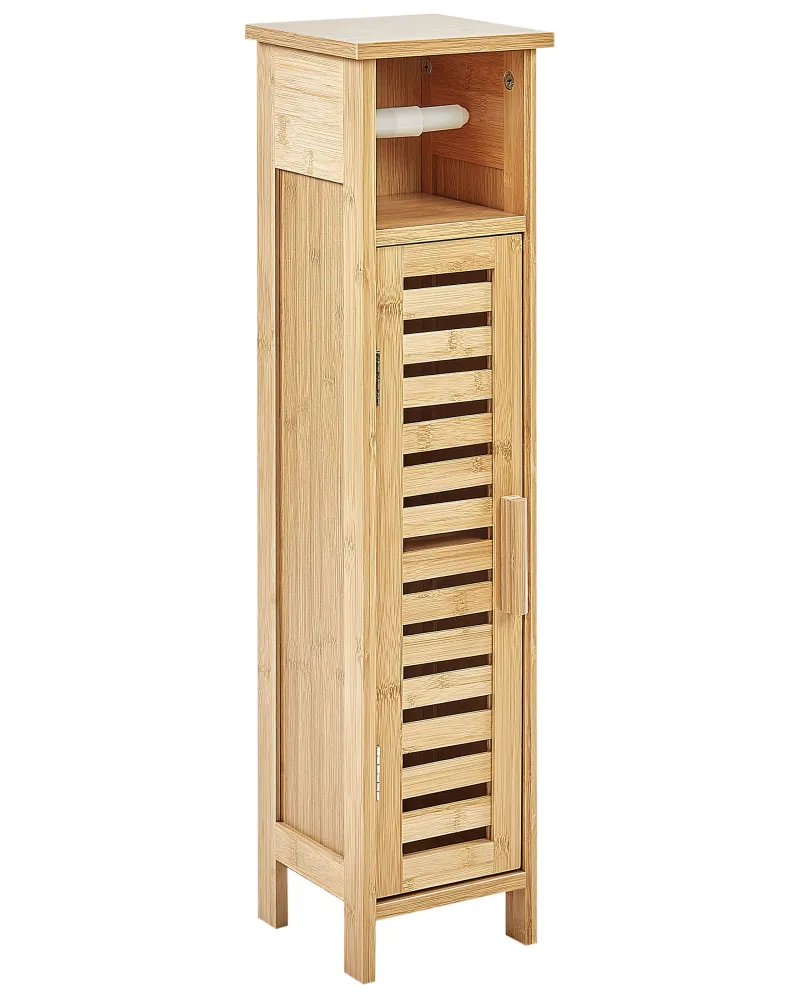 Armadietto porta carta igienica legno di bambù chiaro OLATHE