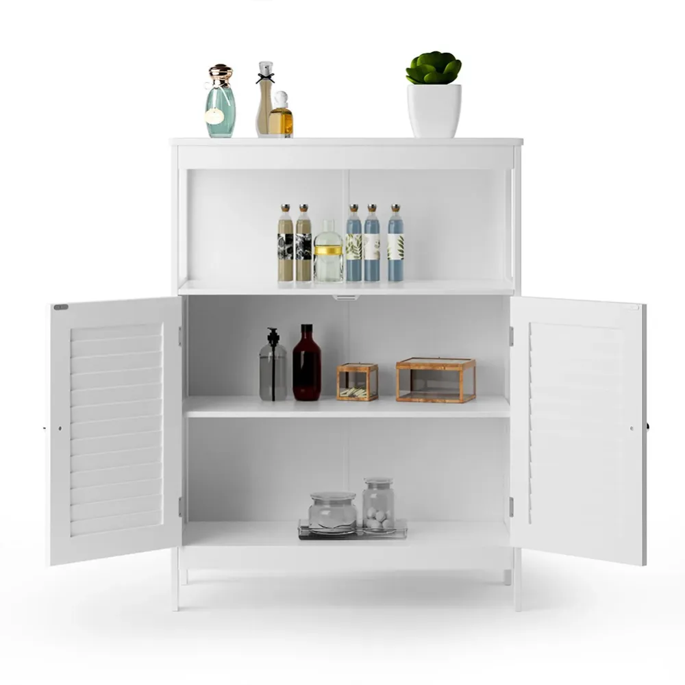 Mobiletto Mobile Armadietto Bagno 2 Ante Arredamento MDF Dimensioni 60x30x80 cm