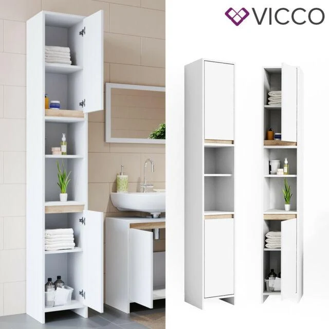 Armadietto da bagno Vicco Emma armadietto da bagno armadio alto scaffale da
