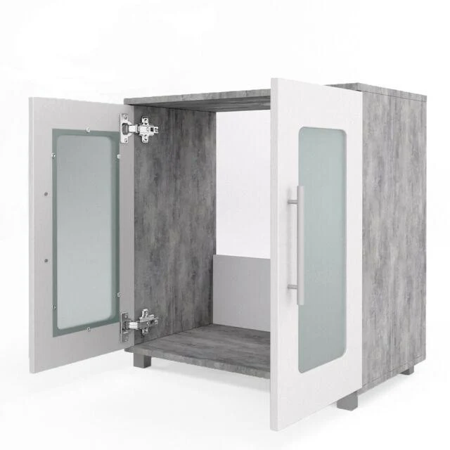 Vicco Mobile sottolavabo Rayk Armadietto per lavandino bagno Cemento