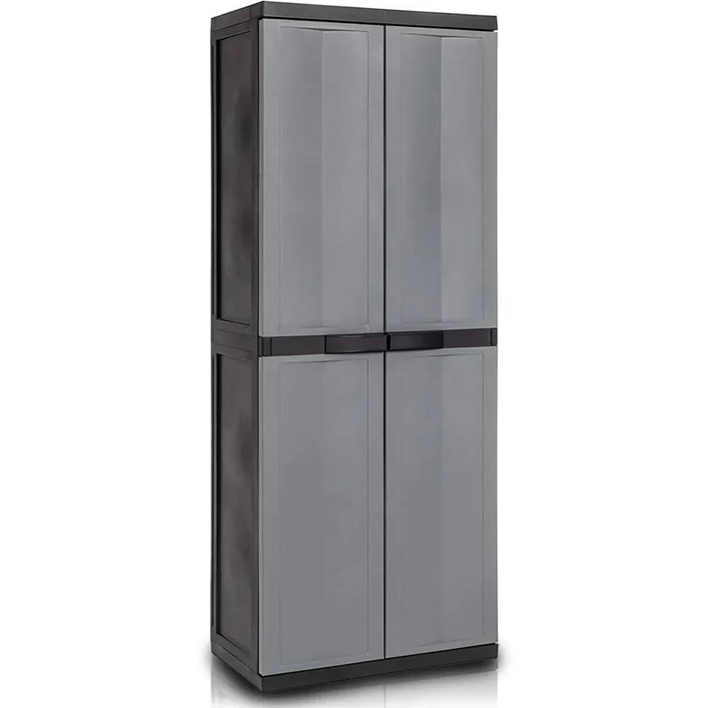 Armadio Portascope con 4 Ripiani Regolabili per Interno ed Esterno Portata 15 Kg