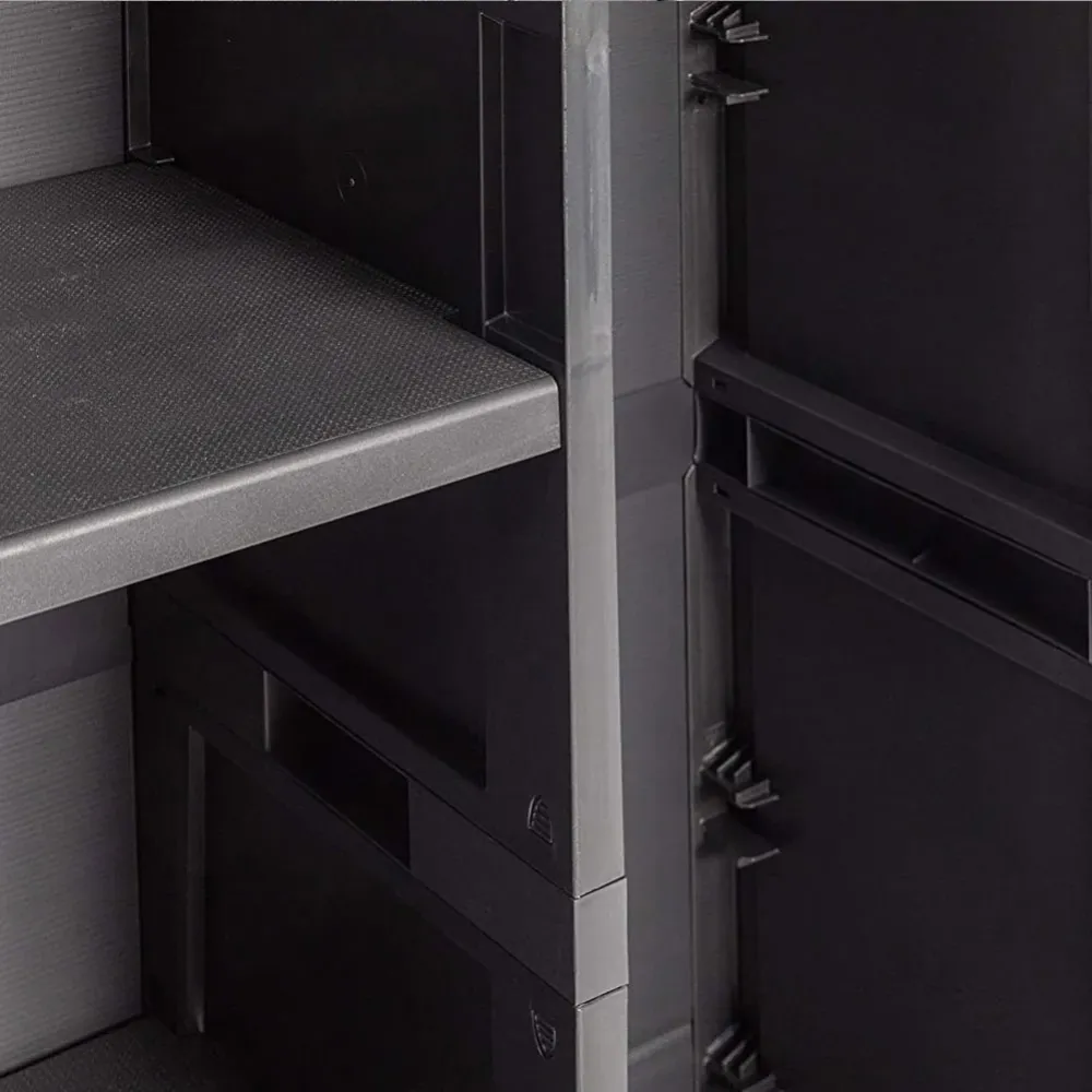 Armadio Portascope con 4 Ripiani Regolabili per Interno ed Esterno Portata 15 Kg