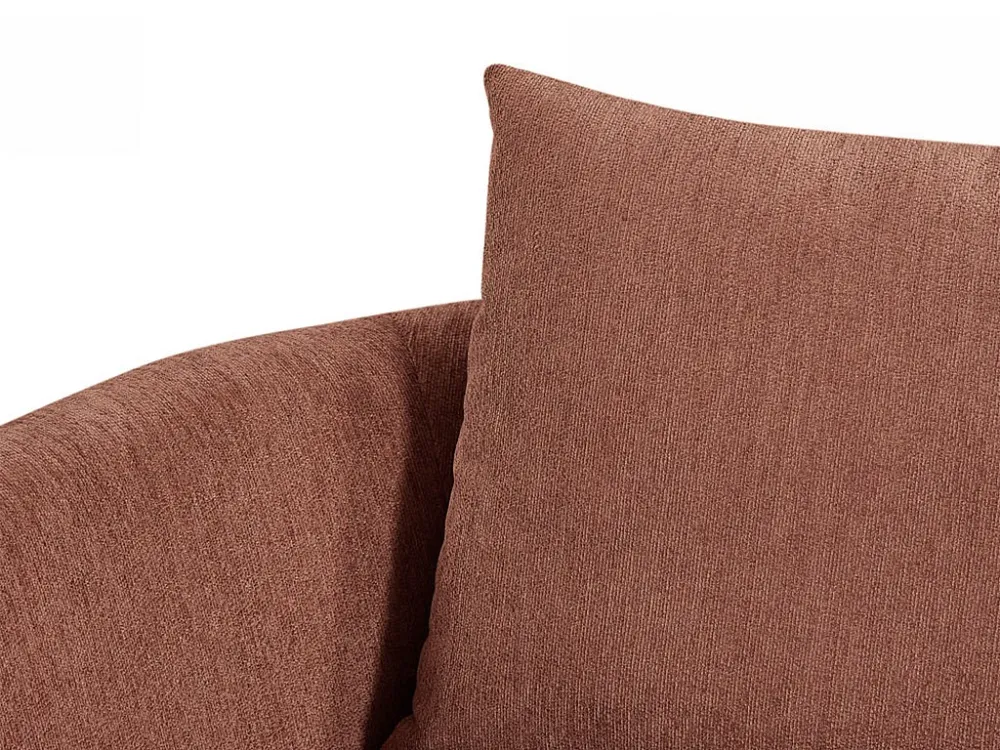 Divano angolo destra Velluto testurizzato colore Terracotta LOUSADO