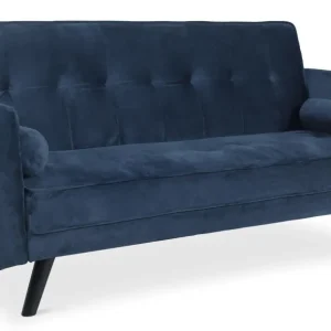 Divano convertibile scandinavo Slow velluto blu