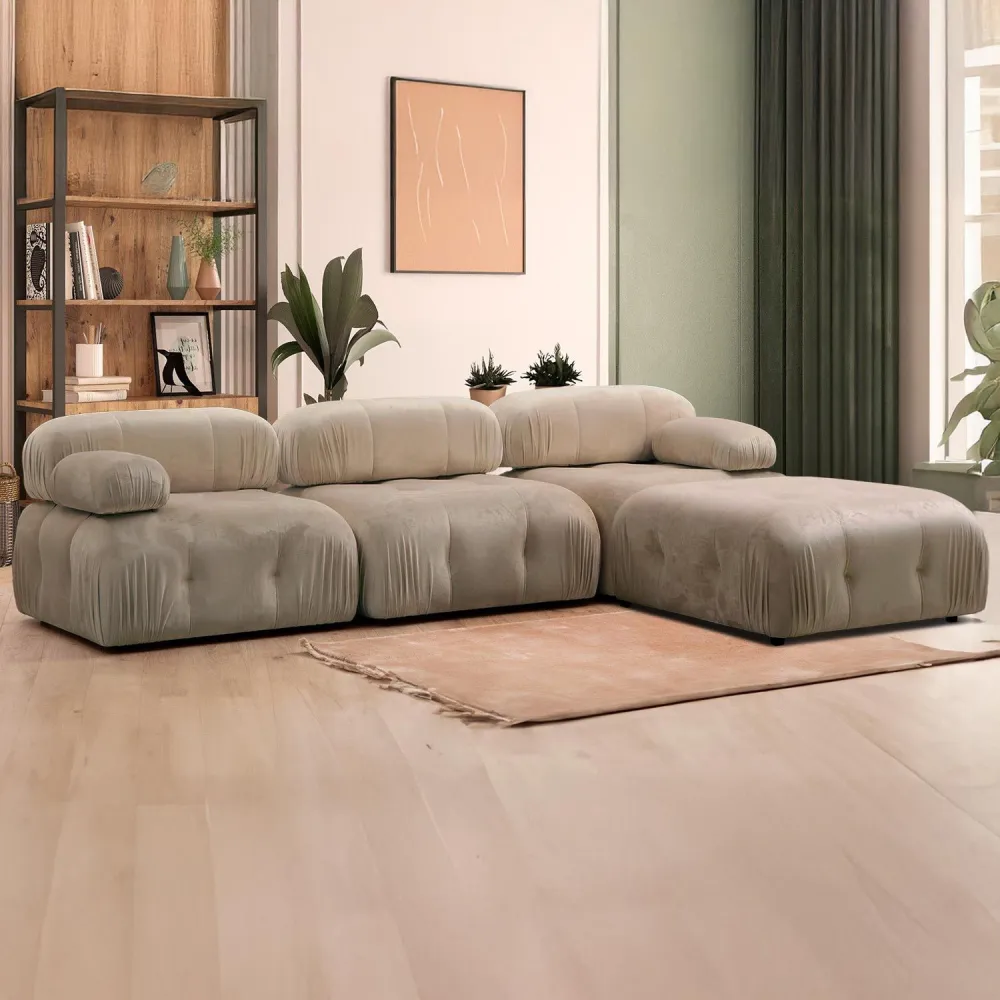 Divano di design componibile e trasformabile Hollywood Velours Taupe