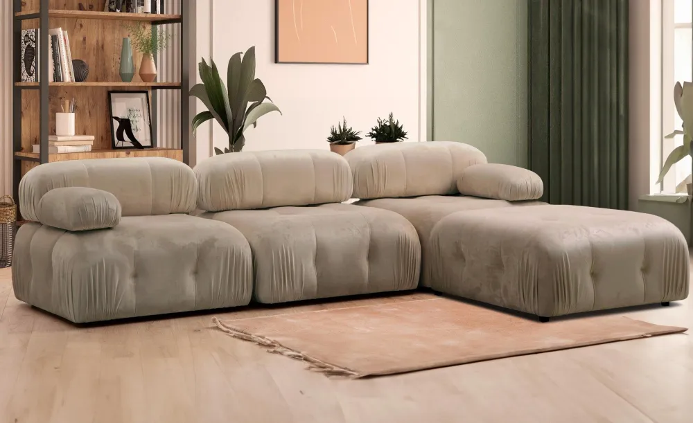 Divano di design componibile e trasformabile Hollywood Velours Taupe
