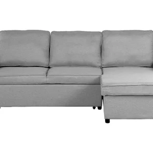 Divano letto angolare tessuto grigio distinto versione sinistra NESNA