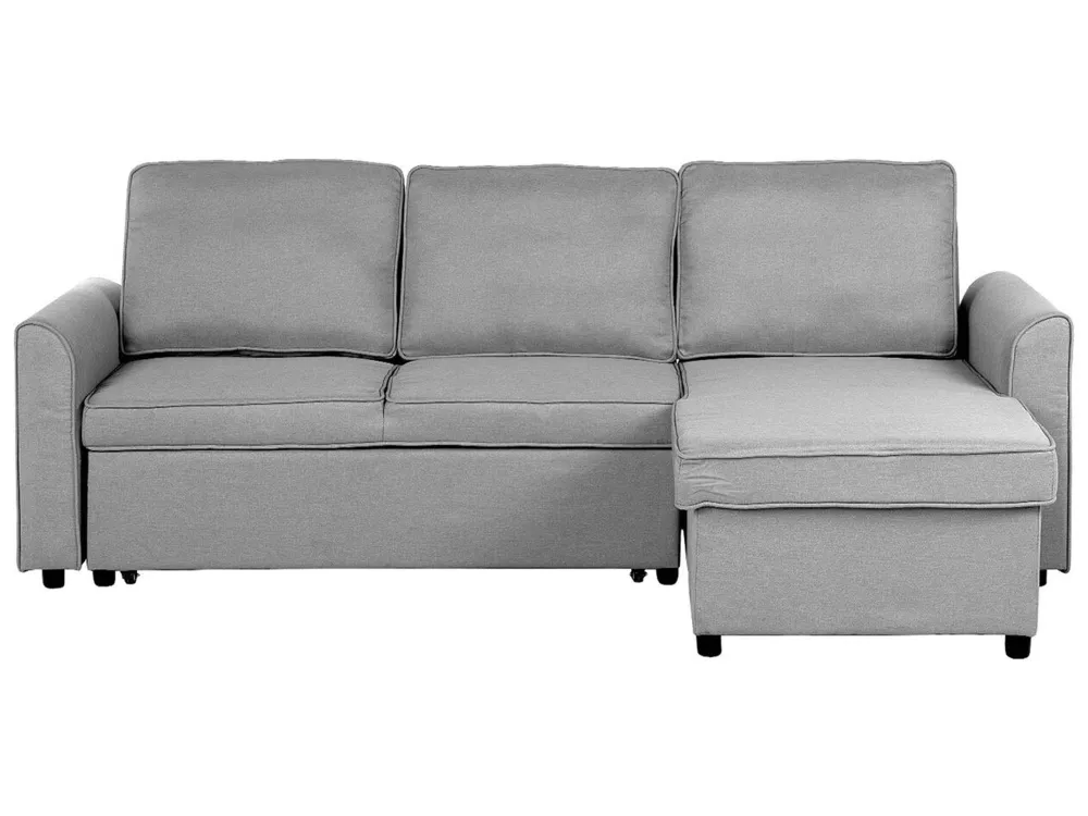 Divano letto angolare tessuto grigio distinto versione sinistra NESNA