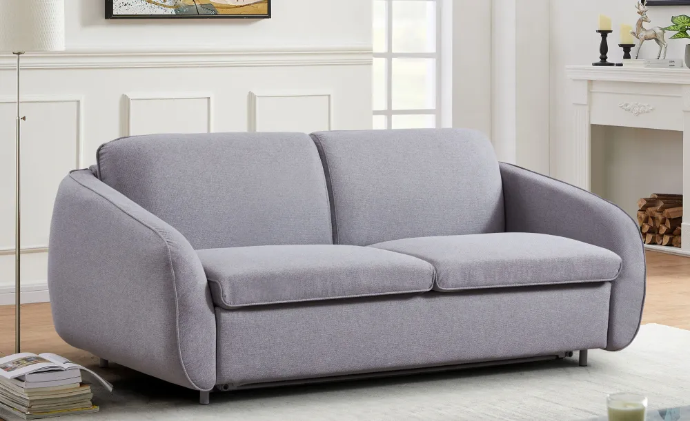 Divano letto Naturali express Tessuto Grigio evidente