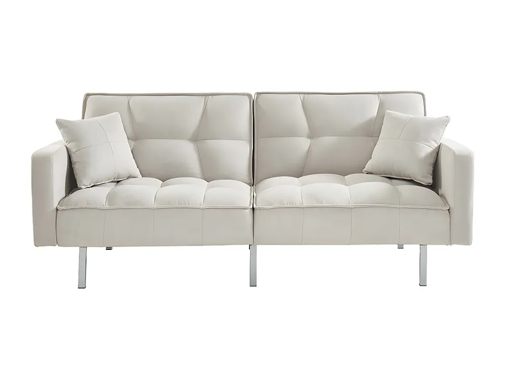 Divano letto 3 posti clic-clac tessuto grigio MINEY