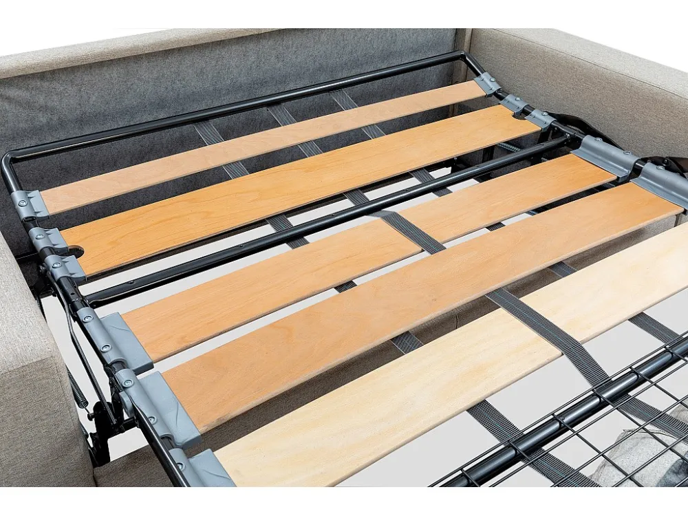 Divano letto 3 posti ribalta Materasso 14 cm Schiuma e Velluto Antracite CALIFE