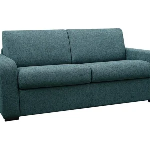 Divano letto 3 posti ribalta Materasso 18 cm Tessuto Blu BEVIS