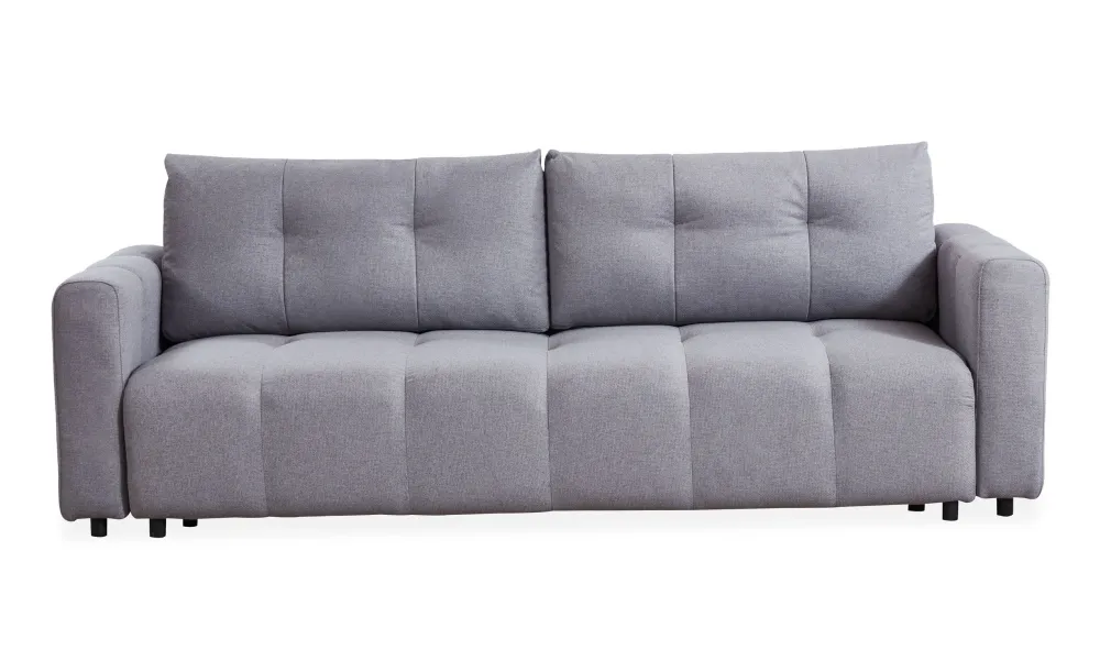 Divano letto 3 posti Stylian Tessuto Grigio distinto