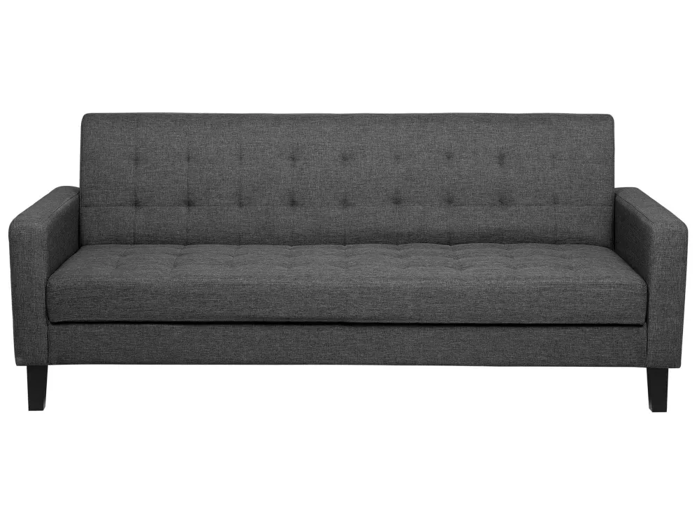 Divano letto tessuto grigio nero VEHKOO