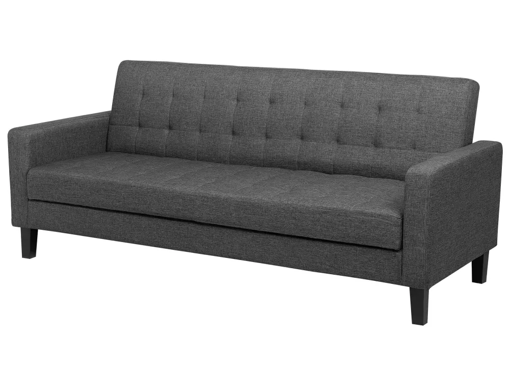 Divano letto tessuto grigio nero VEHKOO