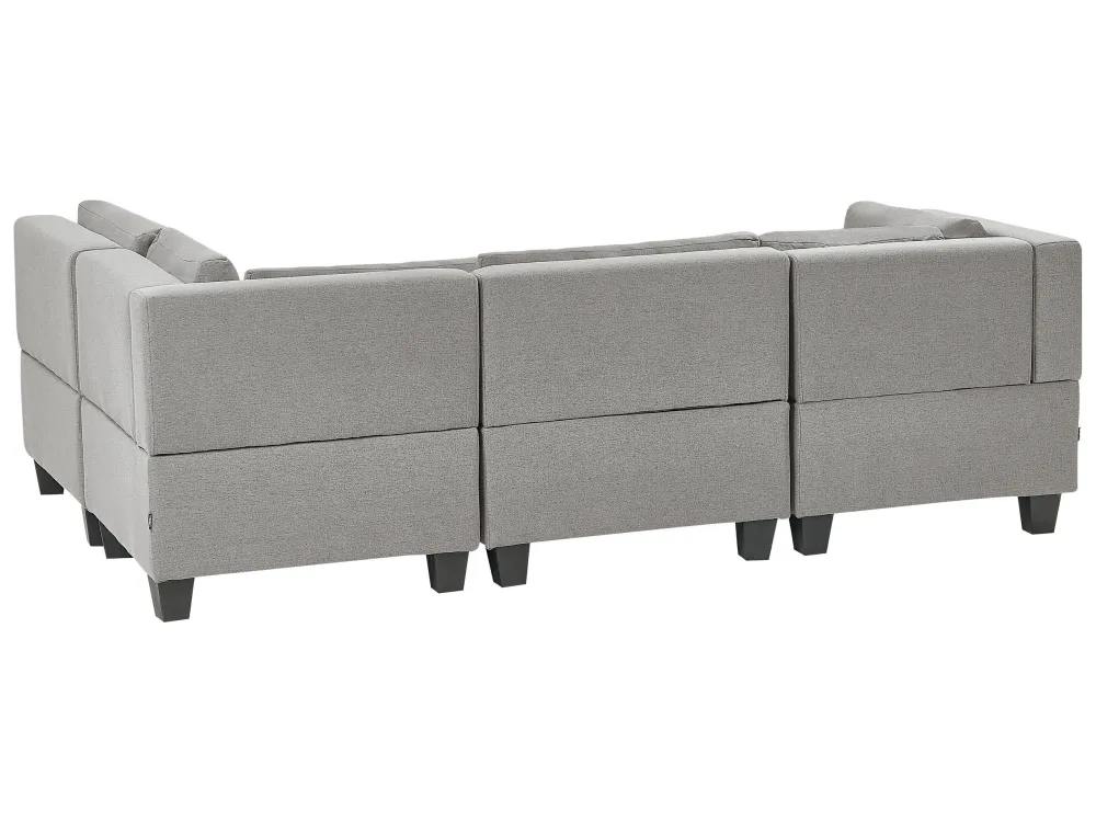 Divano modulare tessuto grigio evidente 4 posti lato sinistro UNSTAD