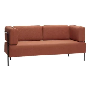 Divano 3 posti tessuto Block arancione Hübsch - 189cm