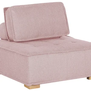 Seduta divano 1 posto tessuto rosa TIBRO
