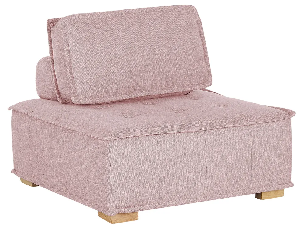 Seduta divano 1 posto tessuto rosa TIBRO