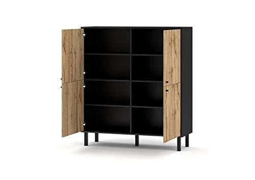 3xEliving Bewer cassettiera moderna stile legno, 140 cm 3E 3xE living.com