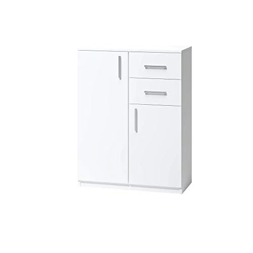 3xeliving Comò Alicja 05 per soggiorno 75 cm, bianco