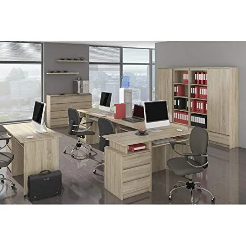 ADGO K160 2DSZ - Comò moderno 2 ante e 4 cassetti, 160 x 40 x 99 cm (larghezza x profondità x altezza), camera da letto, s...