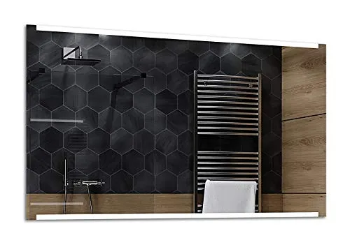 ALASTA® Specchio | Specchio LED Deluxe con Illuminazione LED | 110x60cm | Hobart | Personalizza Specchio | Specchio per il...
