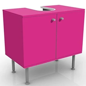 Apalis Mobile per lavabo Design Colour Pink 60x55x35cm, Basso, Larghezza: 60cm, Regolabile, mobiletto da lavandino, lavand...