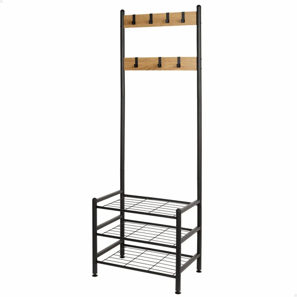 Appendiabiti con ripiano Max Home Acciaio Melammina Truciolare Minimalista 60 x 175 x 40 cm