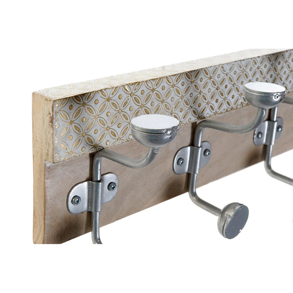 Appendiabiti da parete DKD Home Decor Metallo Vintage Legno di mango (46 x 15 x 10 cm)