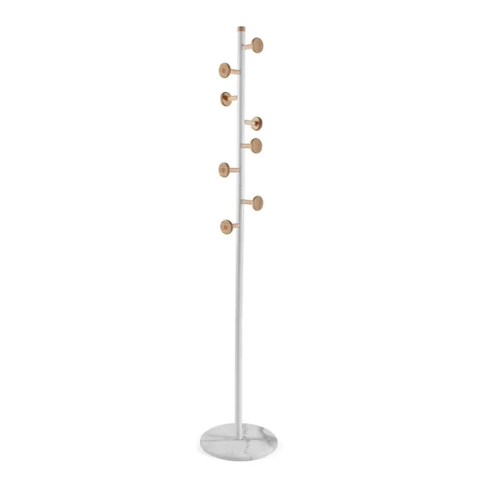Appendiabiti Versa Bianco Legno Metallo 34,5 x 180 x 34,5 cm