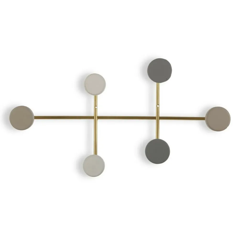 Appendiabiti Versa Multicolore Metallo Resina Legno MDF 6,5 x 22 x 41 cm (6,5 x 22 x 41 cm)