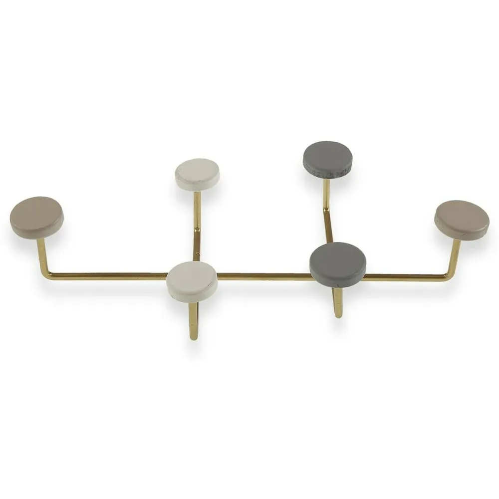 Appendiabiti Versa Multicolore Metallo Resina Legno MDF 6,5 x 22 x 41 cm (6,5 x 22 x 41 cm)