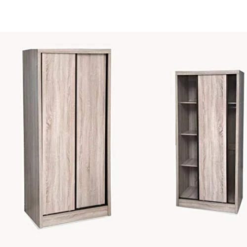 Argonauta Armadio con Ante scorrevoli Rovere con Doppio vano cm 84 x 56 x 187 h