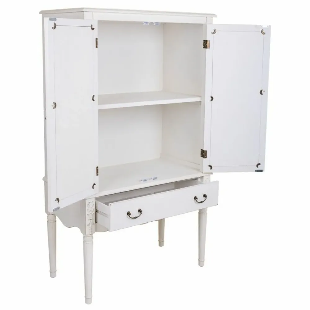 Armadio Alexandra House Living Bianco Vetro Legno di abete Legno MDF 12 x 140 x 80 cm