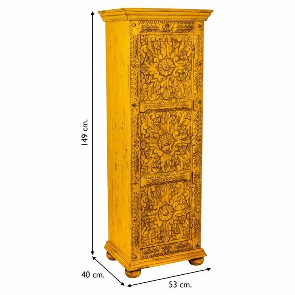 Armadio Alexandra House Living Giallo Ferro Legno di mango 40 x 149 x 53 cm
