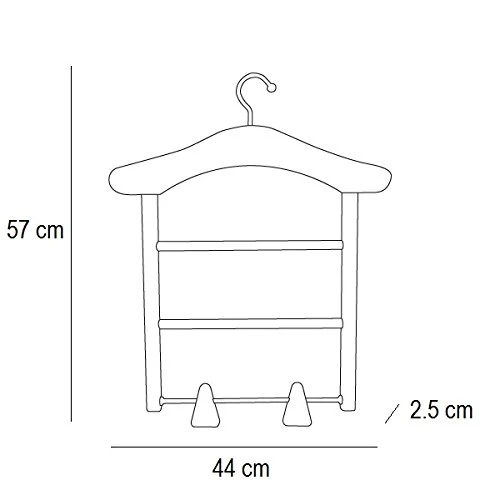 Arredamenti Italia AR_IT 648 Milady Ciliegio Indossatore per Armadio, Legno, 54 x 44 x 3 cm