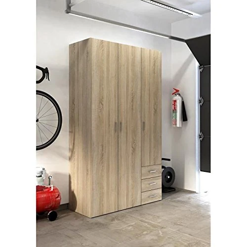 Armadio 3 Ante e 3 Cassetti Laminato Rovere Arredi Casa