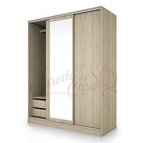 Arredodacasa.com Armadio Tre Ante SCORREVOLI Modello AI1006 (Rovere)