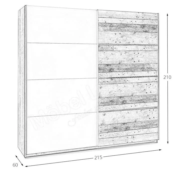 AVANTI TRENDSTORE - Carli - Arredamento per Camera da Letto, Legno Laminato di Colore Marrone Chiaro/Bianco (Old Style) (A...