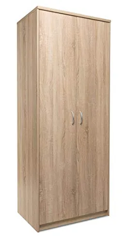 AVANTI TRENDSTORE - Keran - Armadio Legno Laminato con 2 Ante Battente, 1 Bastone appendiabito e 1 ripiano. Disponibile 2...