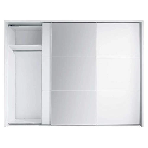 AVANTI TRENDSTORE - Marvin - Armadio ad ante scorrevoli con quella centrale specchiata, legno laminato bianco. Offre molto...